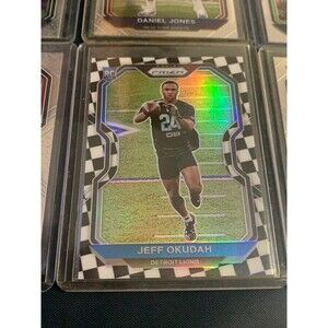 2020 Prizm Jeff Okudah RC Checkerboard Detroit Lions w/ Extras‎